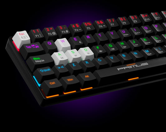 Teclado Mecánico Primus Gaming PKS-060G 60% - Switch Rojo, Español