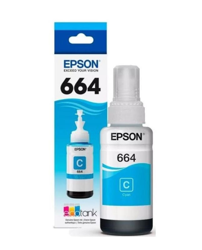 Tinta Epson T664220-AL Cyan - Para Impresoras L120, L1300, L121