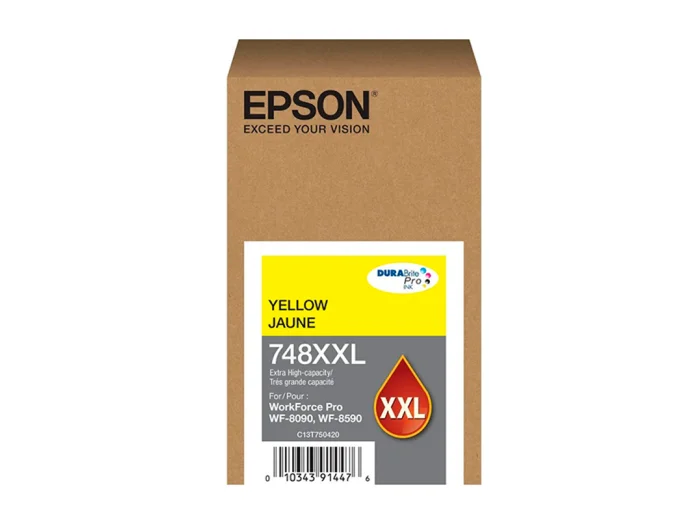 Cartucho de Tinta Epson T748XXL420-AL Amarillo - Alta Capacidad para Producción Continua