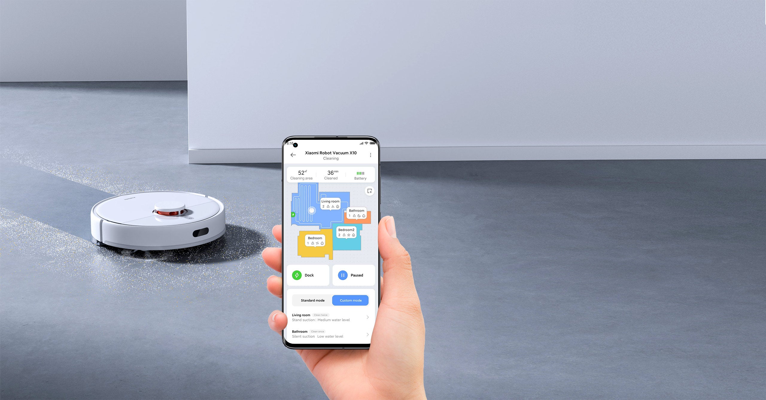 Aspiradora Robot Xiaomi Vacuum X10 - Mapeo Láser, Succión Potente