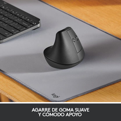 Logitech Lift Vertical Graphite - Mouse Ergonómico Reduce Fatiga