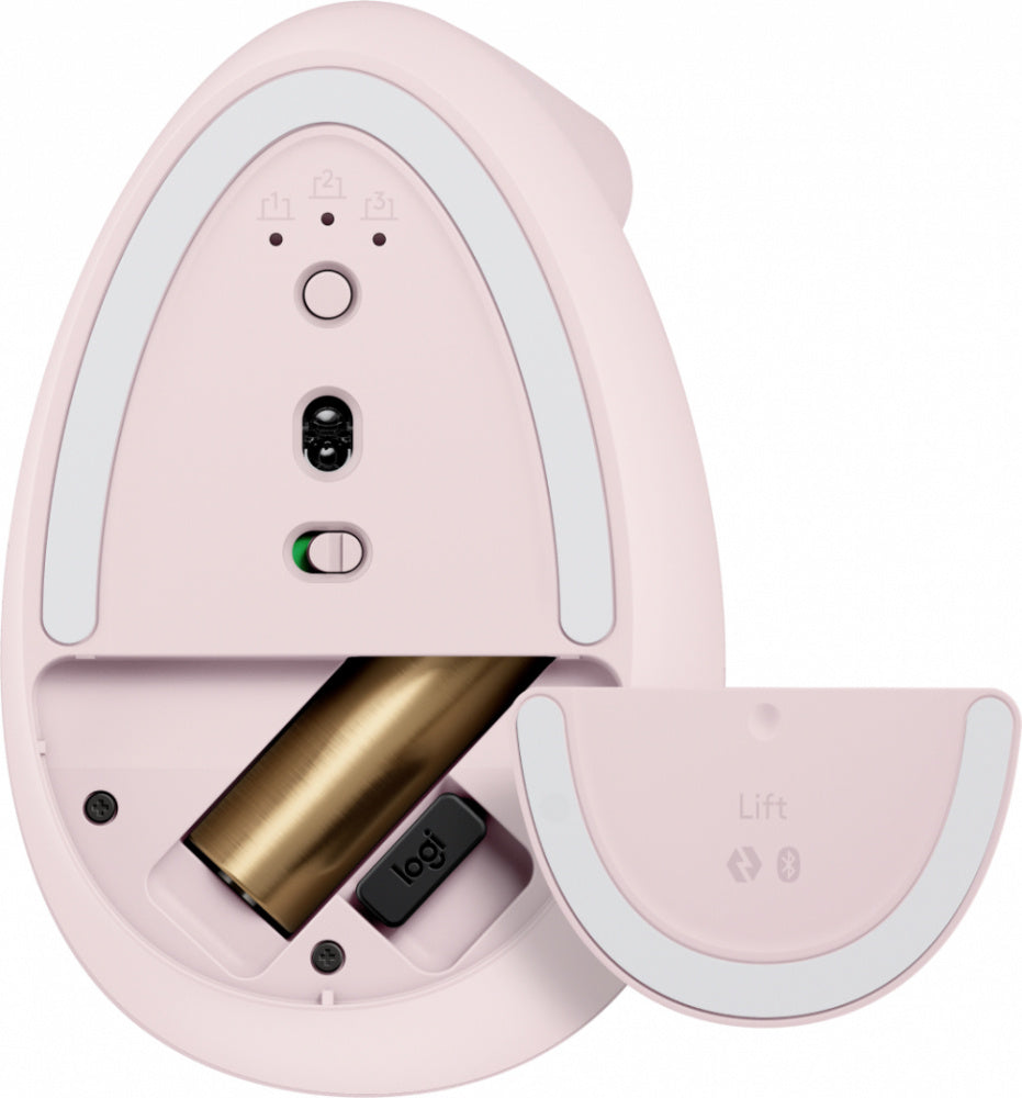 Logitech Lift Vertical Rose - Mouse Ergonómico Femenino Elegante