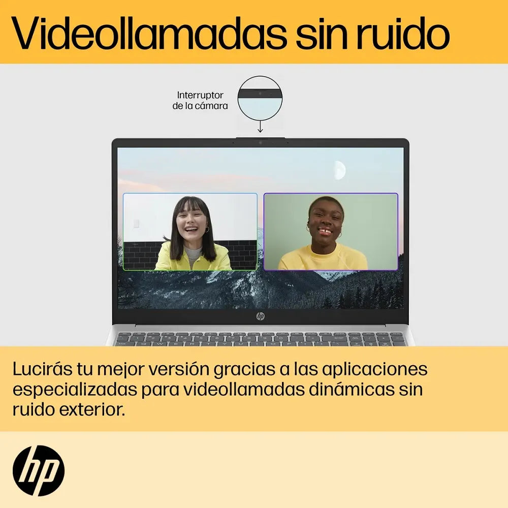 Laptop HP 15-fc0067la - Ryzen 5 7520U, 16GB RAM, 512GB SSD, 15.6" Plata