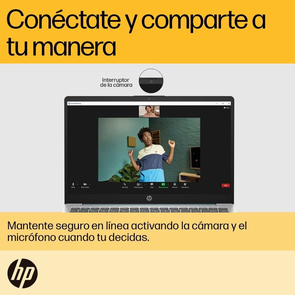 Laptop HP 14-em0017la - Ryzen 5 7520U, 8GB RAM, 512GB SSD, 14" Azul