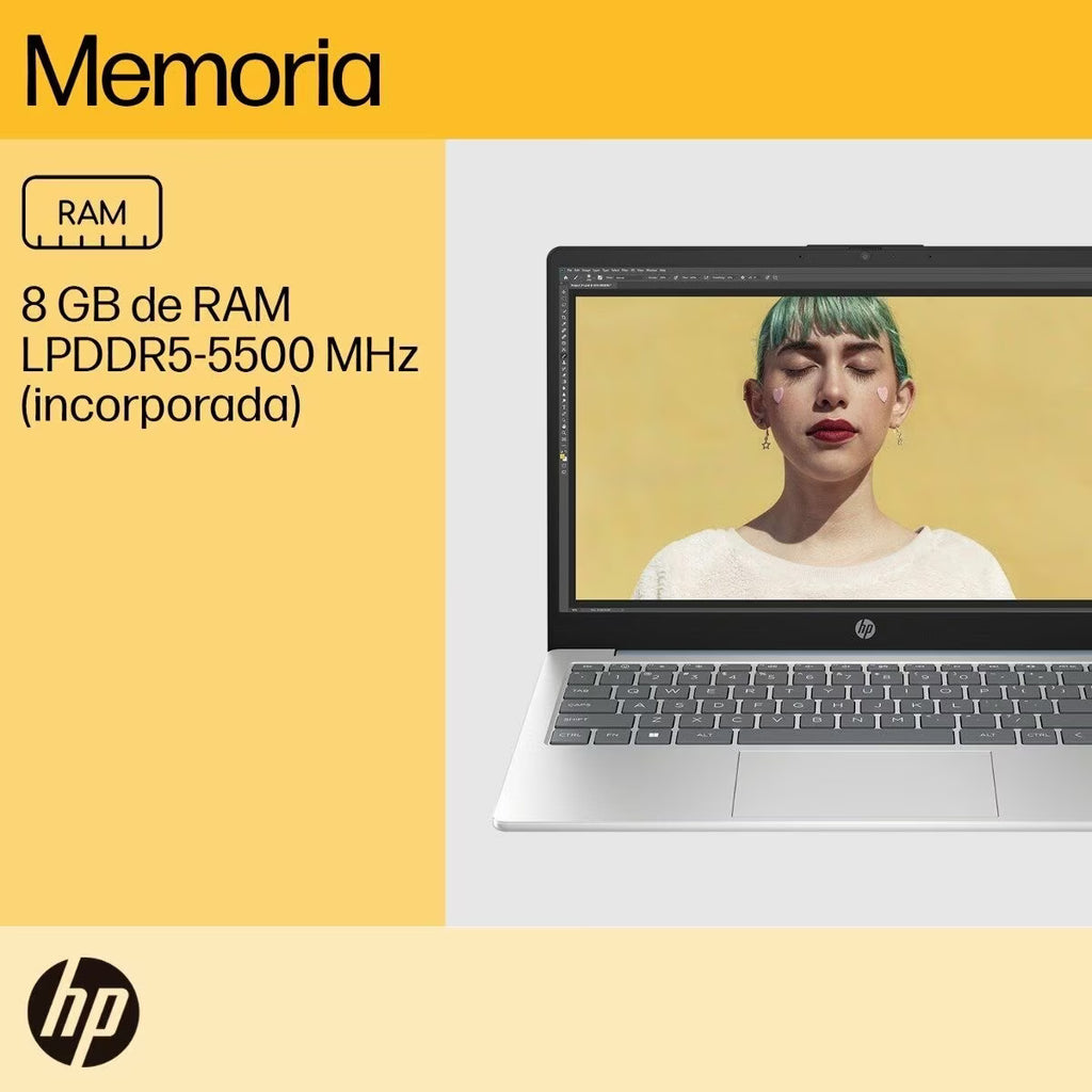 Laptop HP 14-em0017la - Ryzen 5 7520U, 8GB RAM, 512GB SSD, 14" Azul