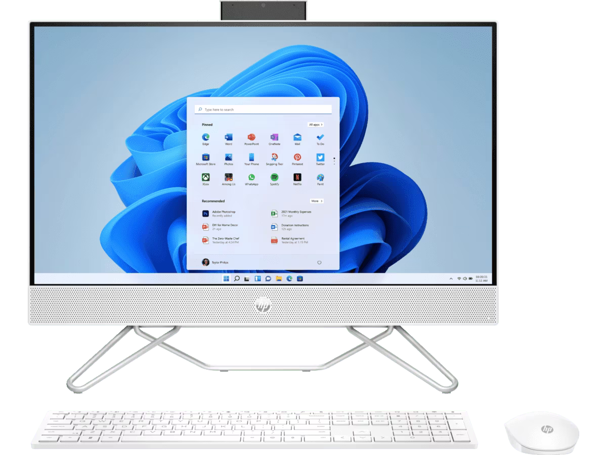 All-in-One HP 24-cb1025la - Intel i5-1235U, 8GB RAM, 512GB SSD, 23.8" Blanco