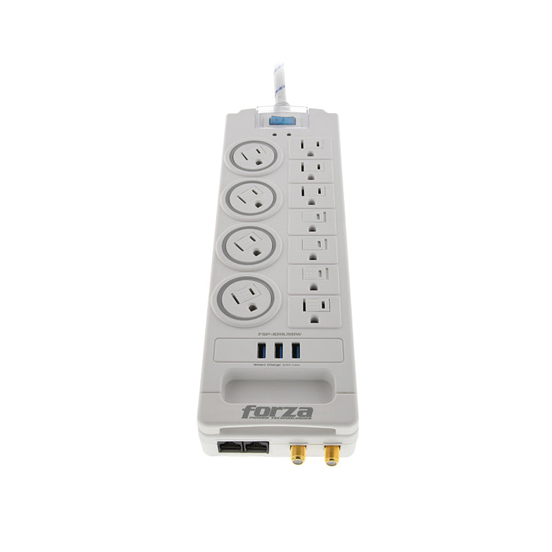 Forza FSP-1011USBW Regleta 11 Tomas + 3 USB - Protección 1800J