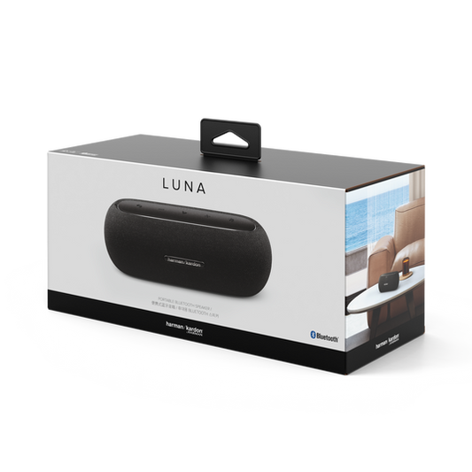 Harman Kardon Luna Bocina Bluetooth Negra - Sonido Premium, Diseño Icónico