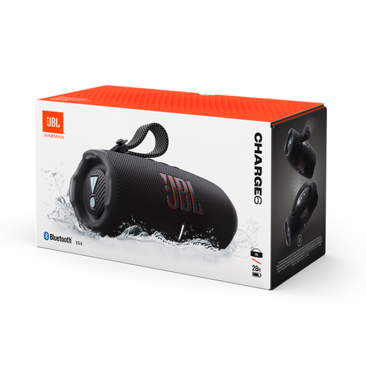 JBL Charge 6 Bocina Bluetooth Negra - Powerbank Integrado, Resistente Agua