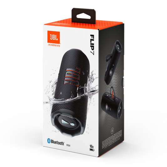 JBL Flip 7 Bocina Bluetooth Negra - Nueva Generación, Mayor Potencia