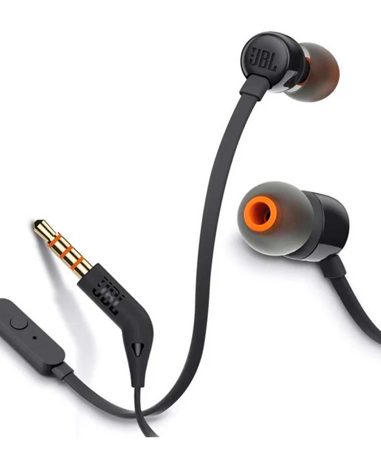 JBL Tune 110 Audífonos con Cable Negros - Audio Puro, Precio Accesible