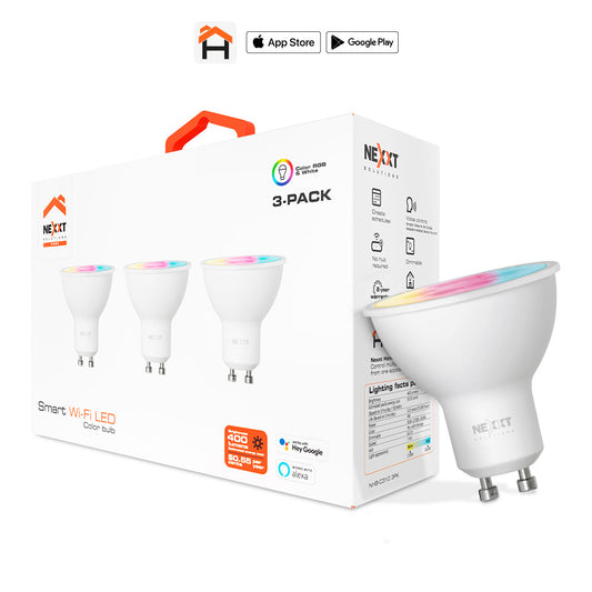 Foco Inteligente Nexxt Home GU10 RGB - Smart LED Spot 110V