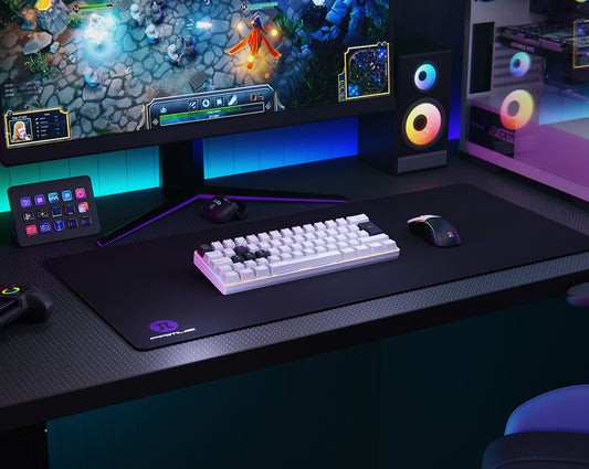 Teclado Mecánico Primus Gaming PKS-060W 60% Blanco - Switch Rojo Español