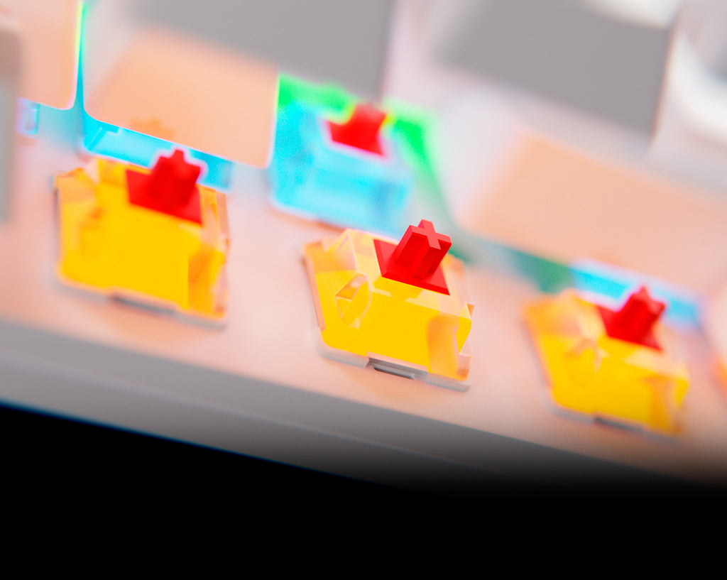 Teclado Mecánico Primus Gaming PKS-060W 60% Blanco - Switch Rojo Español