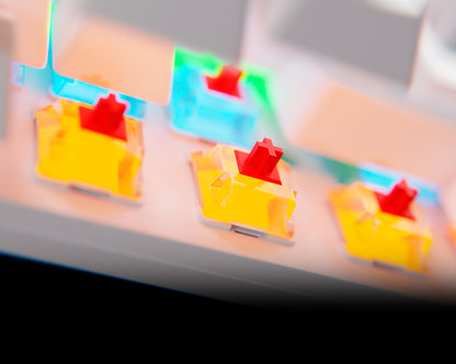 Teclado Mecánico Primus Gaming PKS-060W 60% Blanco - Switch Rojo Español