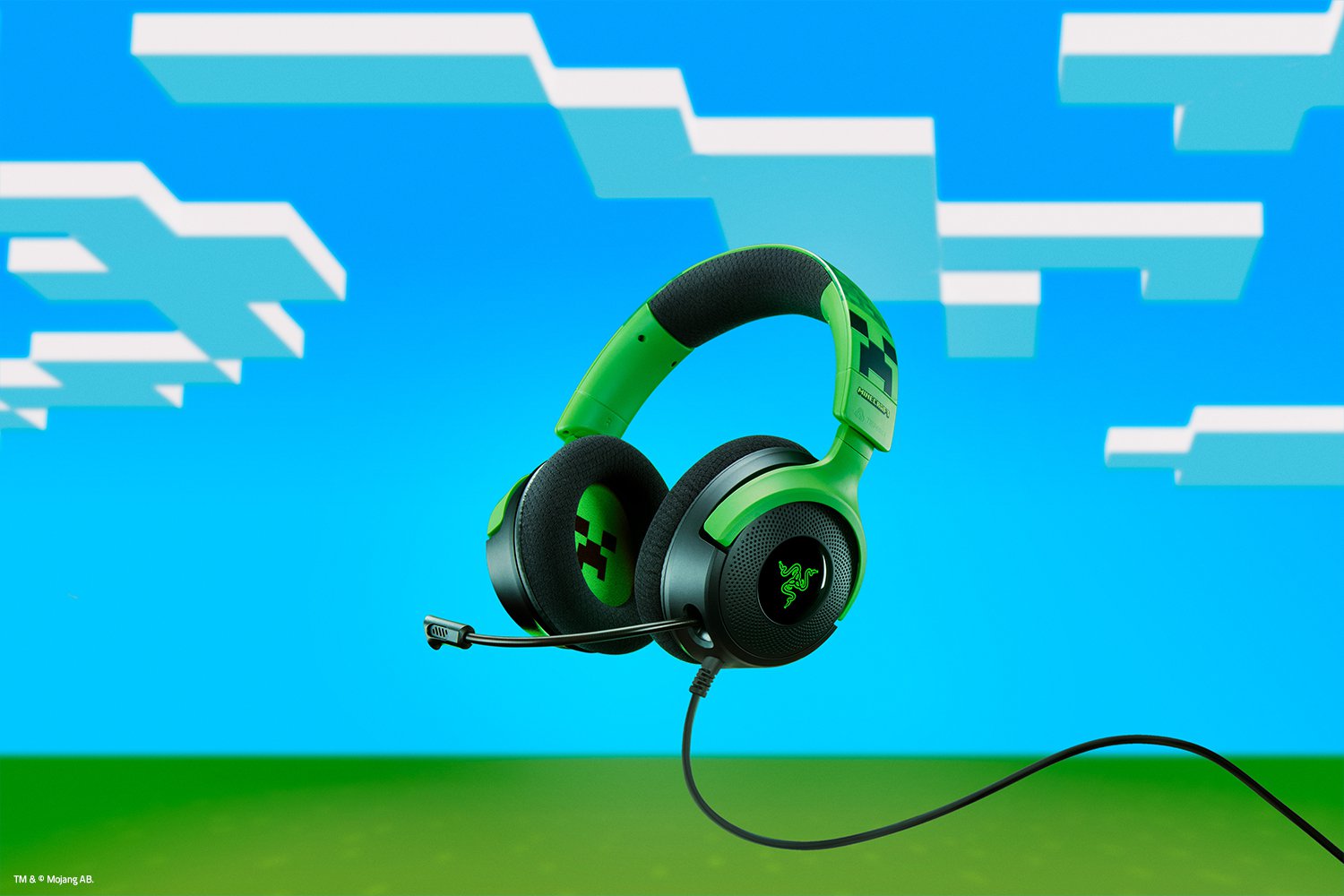 Audífonos Gaming Razer Kraken V4 X Minecraft - USB, Edición Especial