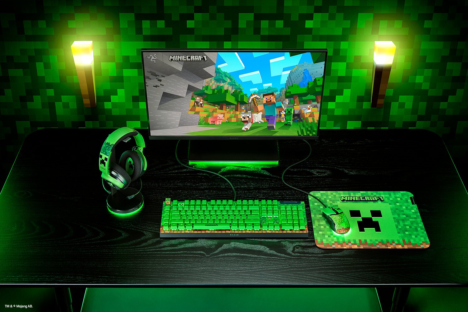 Audífonos Gaming Razer Kraken V4 X Minecraft - USB, Edición Especial