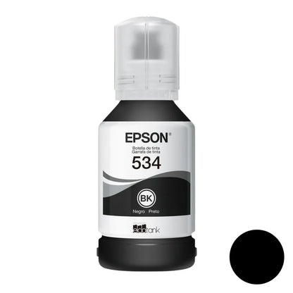 Tinta Epson T534120-AL Negro - Botella para Recarga de Impresoras de Tanque