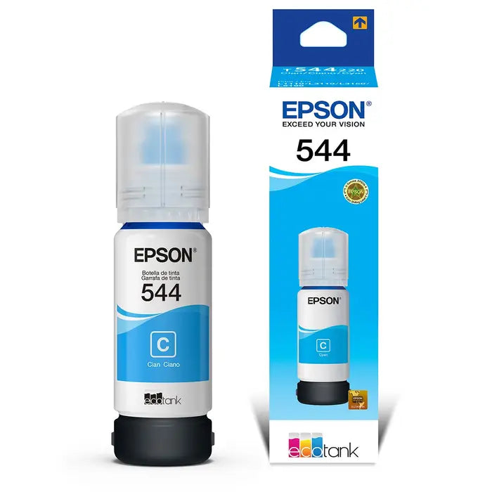 Tinta Epson T544220-AL Cyan - Para EcoTank L1110, L3110, L3150, L5190