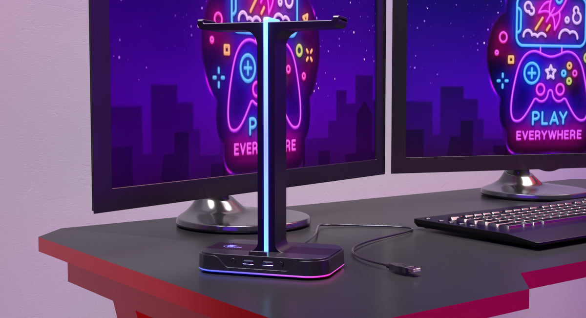 Xtech Yurei XTH-690 Stand Headset RGB Dual - Con 2 Puertos USB